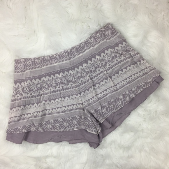 Free People Lavender Lost Temple Boho High Rise‎ Layered Flounce Shorts - Picture 2 of 10